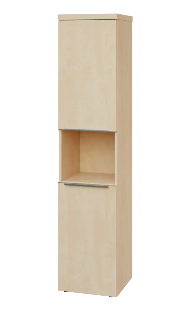 SIN 5 - 42DN kancelářská skříň, 2-dveřová/nika, levá, 1820x400x400, bříza světlá